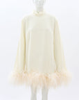 Taller Marmo 'Gina' Feather Mini Dress Size IT 48 | AU 14-16